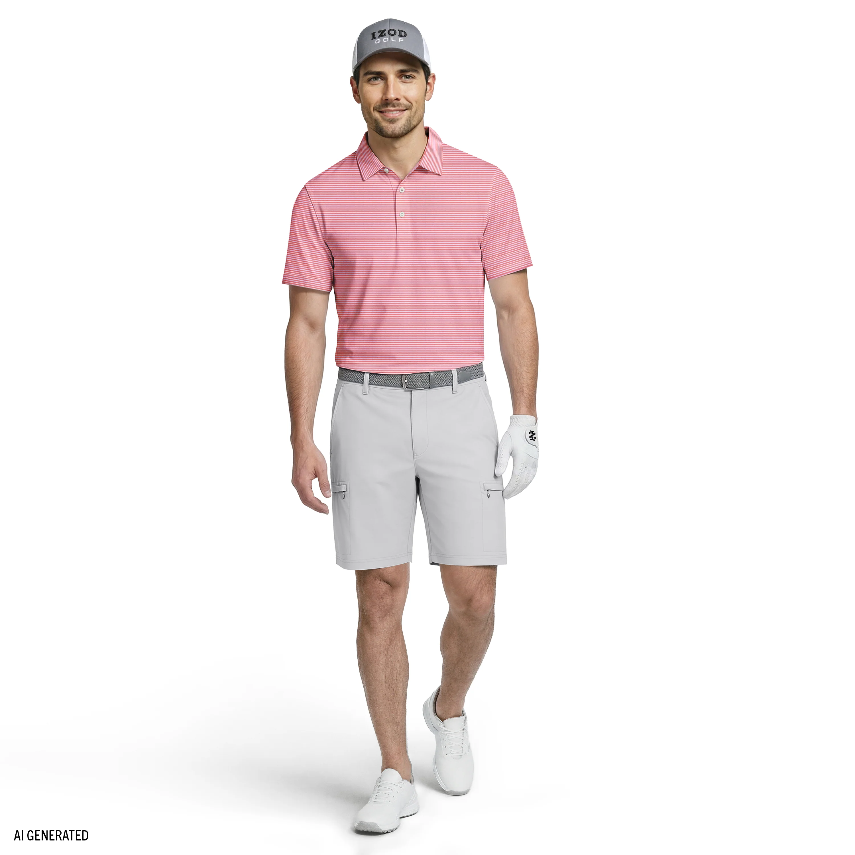GOLF SWINGFLEX ELITE PRINTED POLO - PINK LEMONADE - Image 2