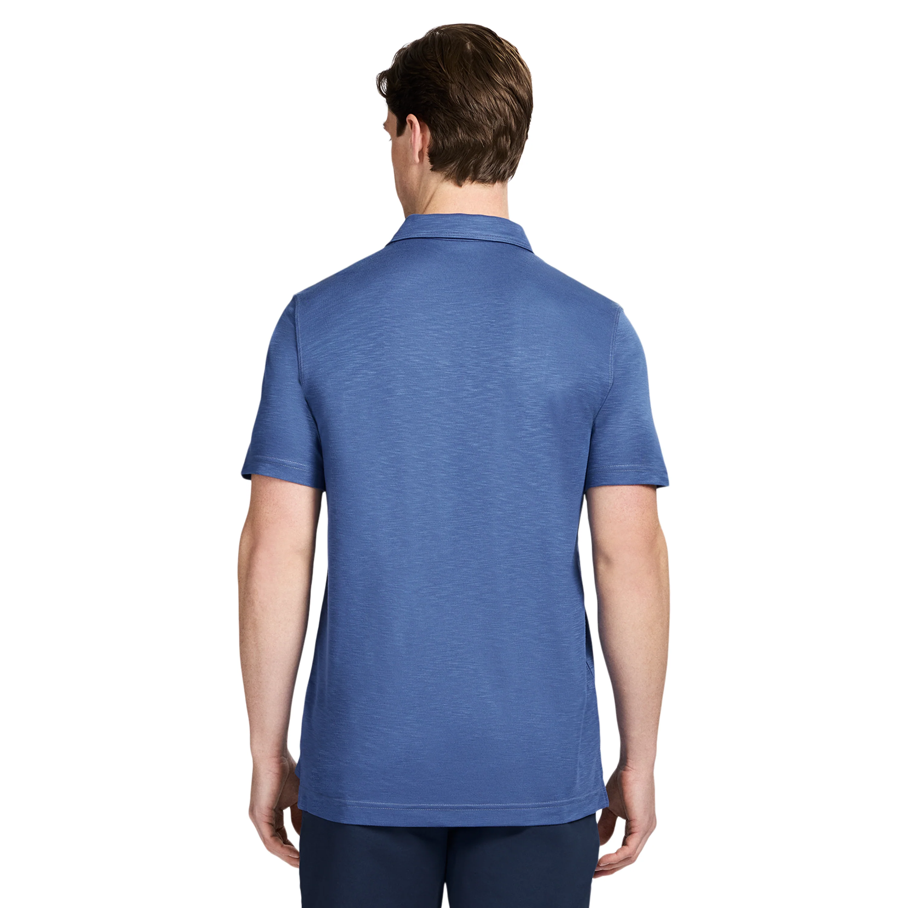 DOCKSIDE S/S SLUB POLO - TRUE NAVY - Image 3