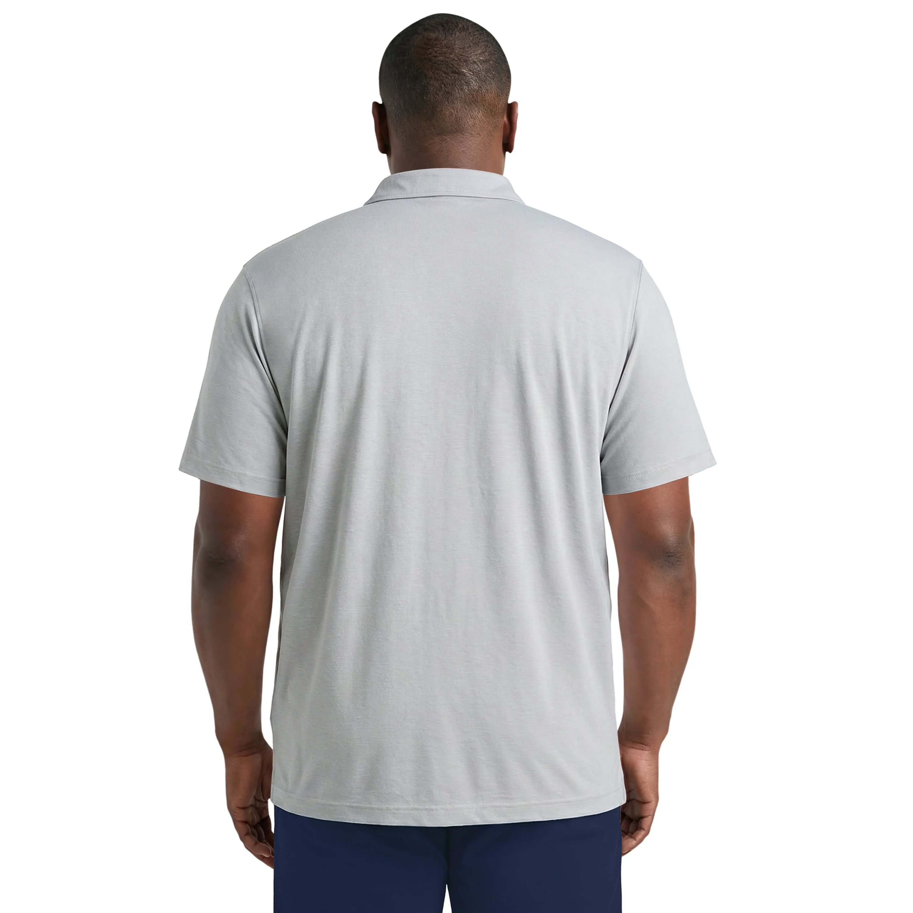 BIG & TALL DOCKSIDE SLUB S/S POLO - HARBOR MIST - Image 4