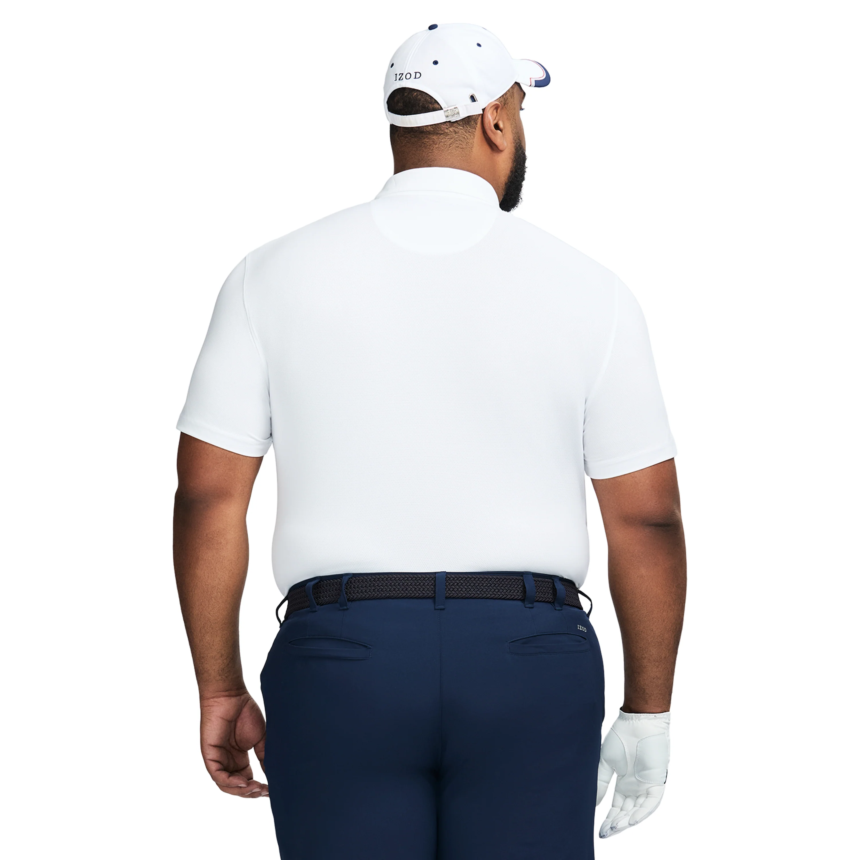 BIG & TALL GOLF SWINGFLEX MESH POLO - BRIGHT WHITE - Image 3