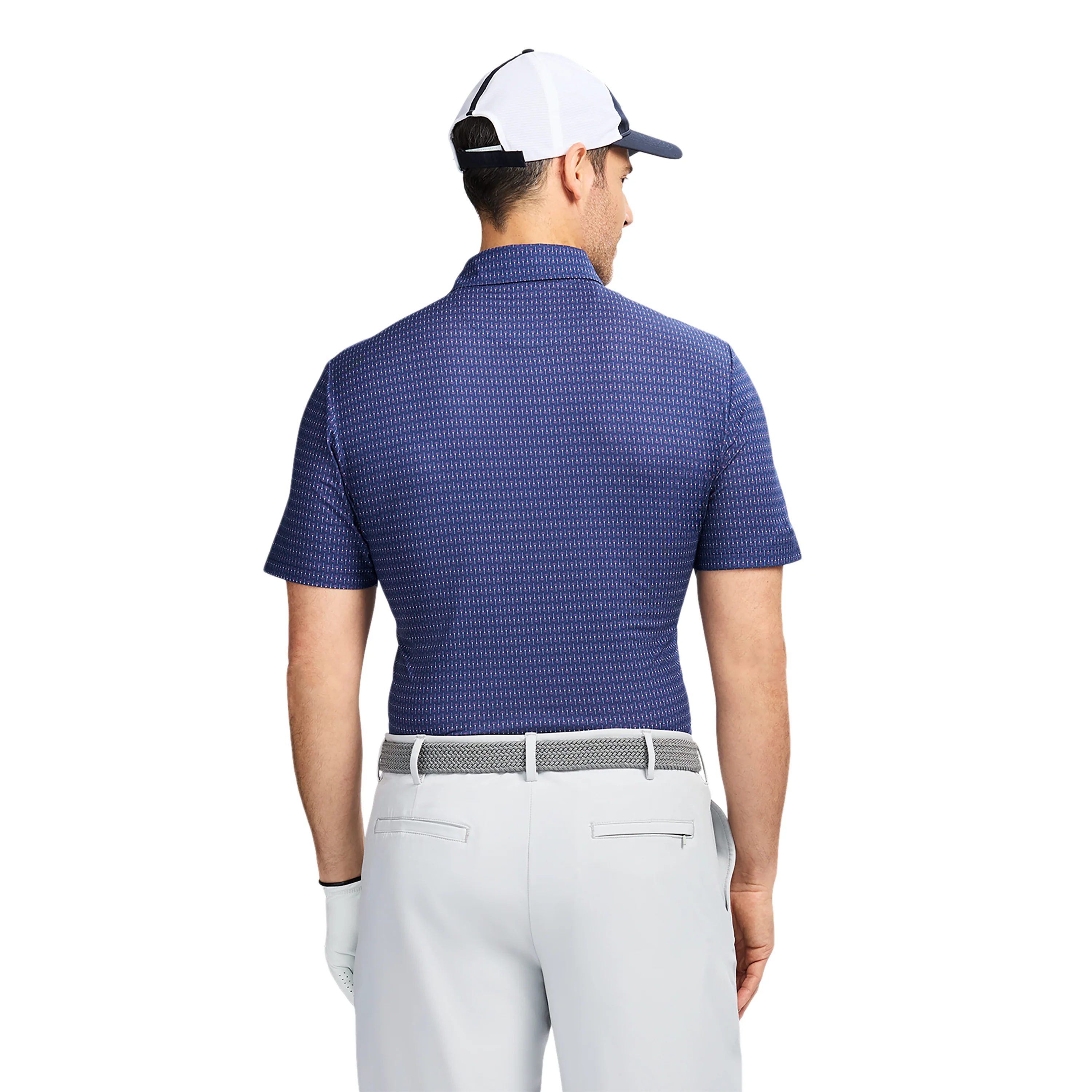 GOLF SWINGFLEX ELITE PRINTED POLO - MEDIEVAL BLUE - Image 3