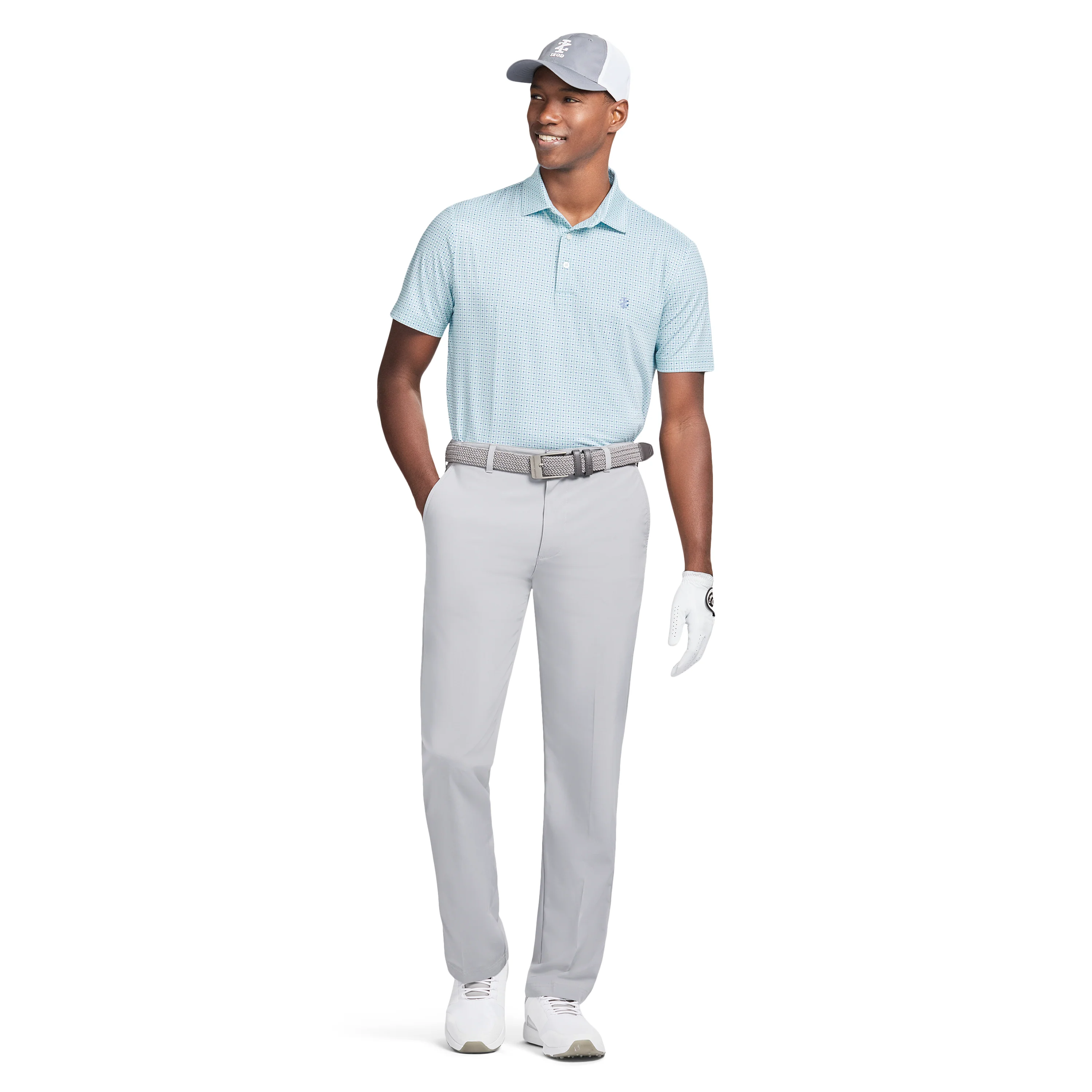 GOLF SWINGFLEX ELITE PRINTED POLO - TANAGER TURQUOISE - Image 2