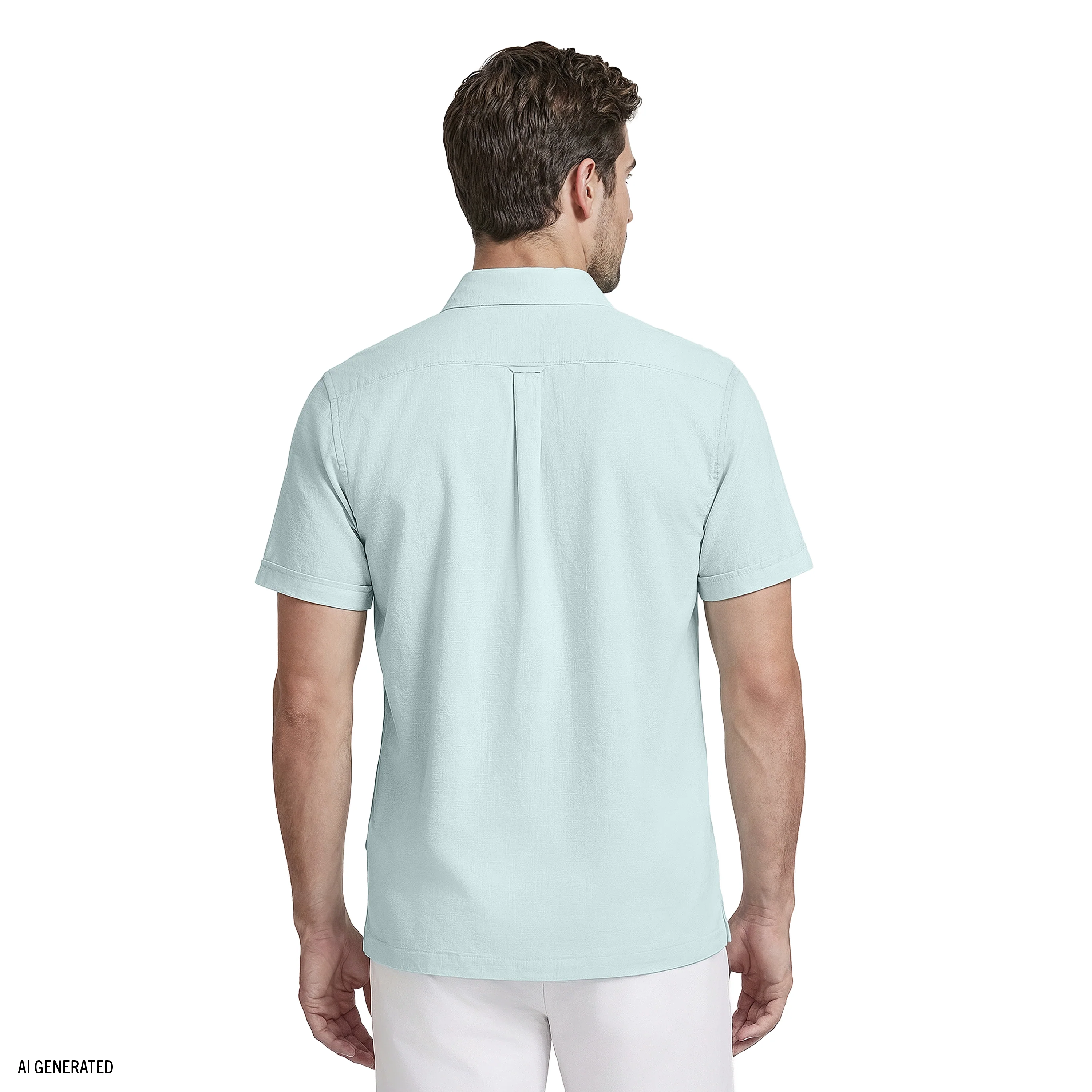 LUXURY S/S BUTTON-DOWN SHIRT - WASABI - Image 4