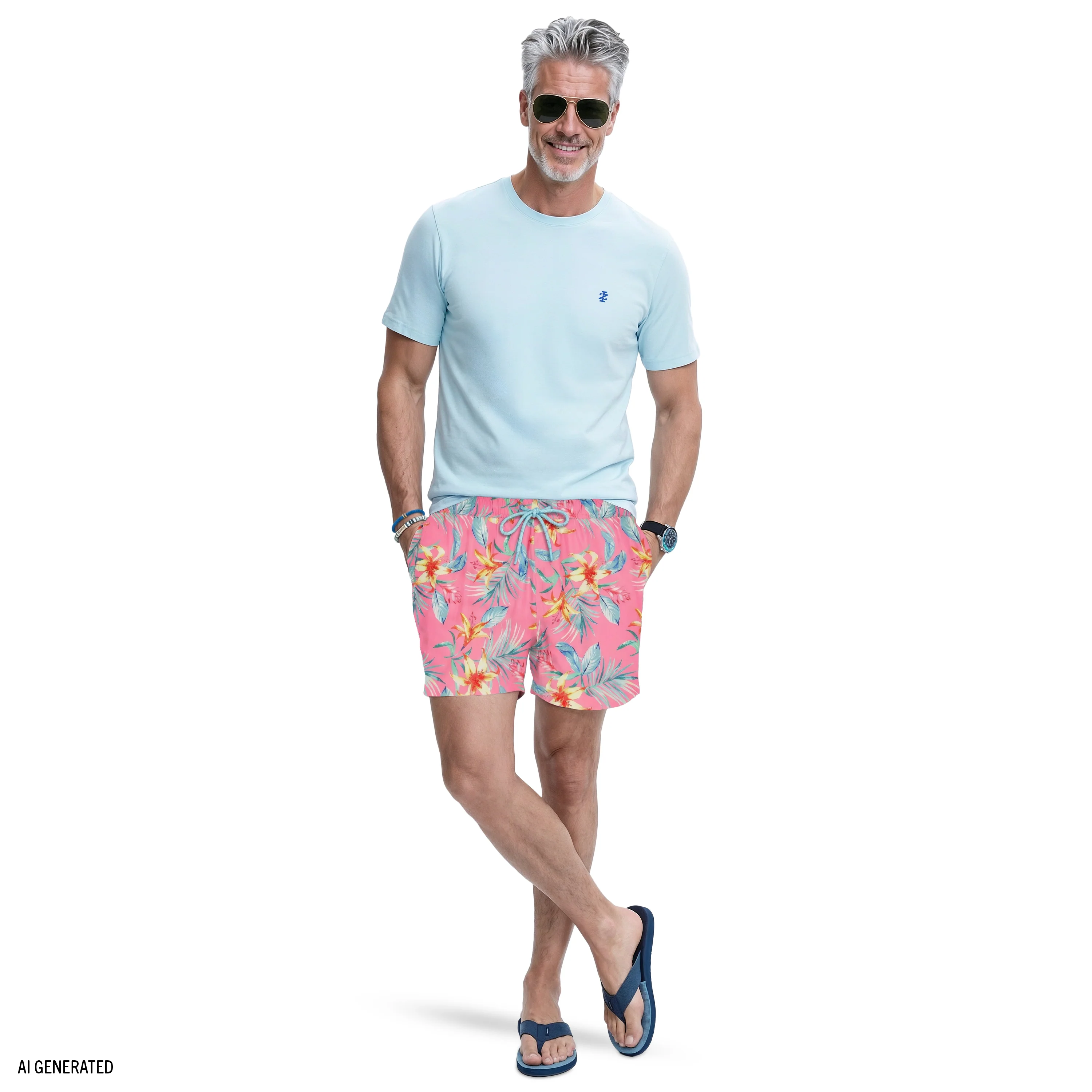 SALTWATER FISHING GEAR S/S GRAPHIC TEE - TANAGER TURQUOISE - Image 3