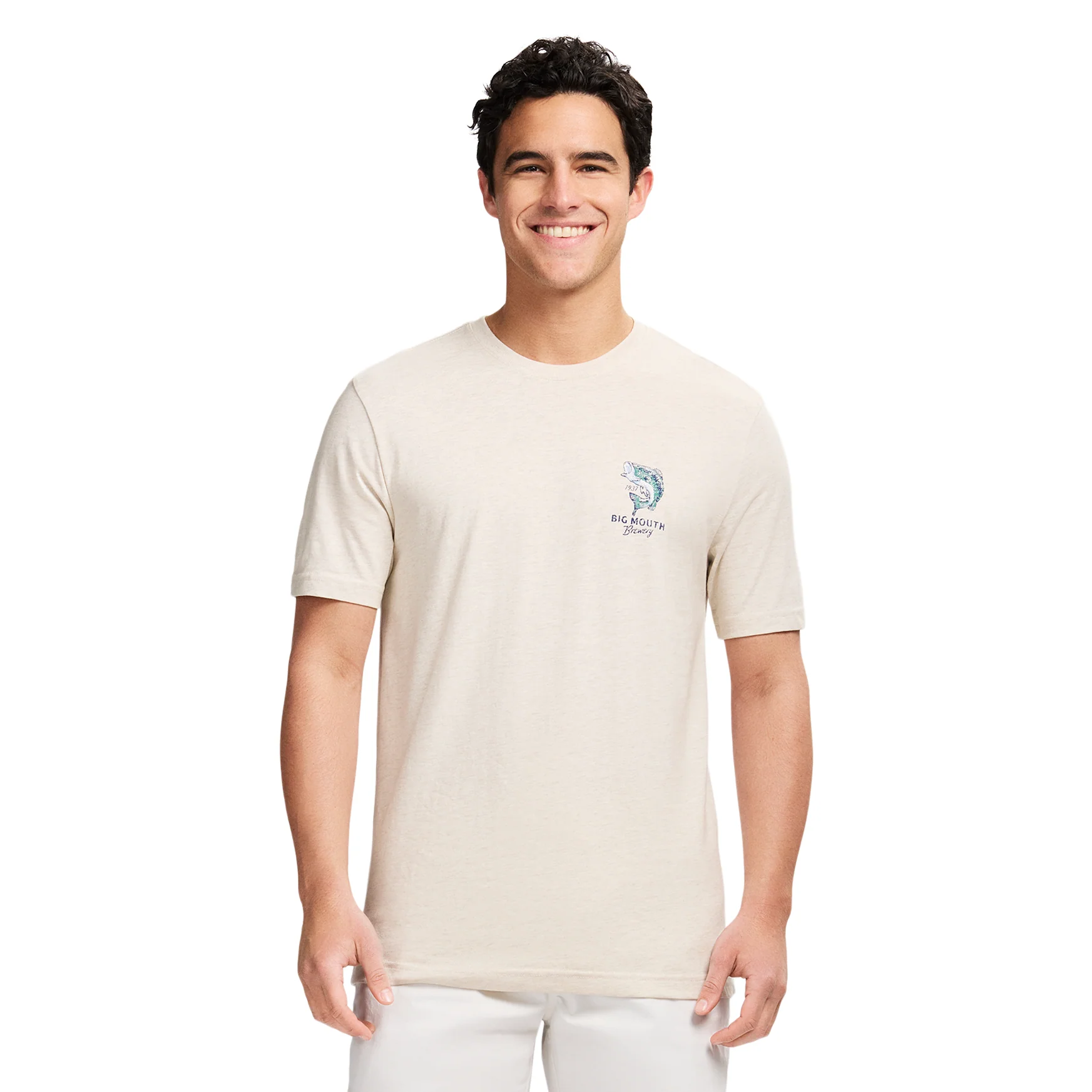 SALTWATER S/S GRAPHIC TEE - OATMEAL HTR