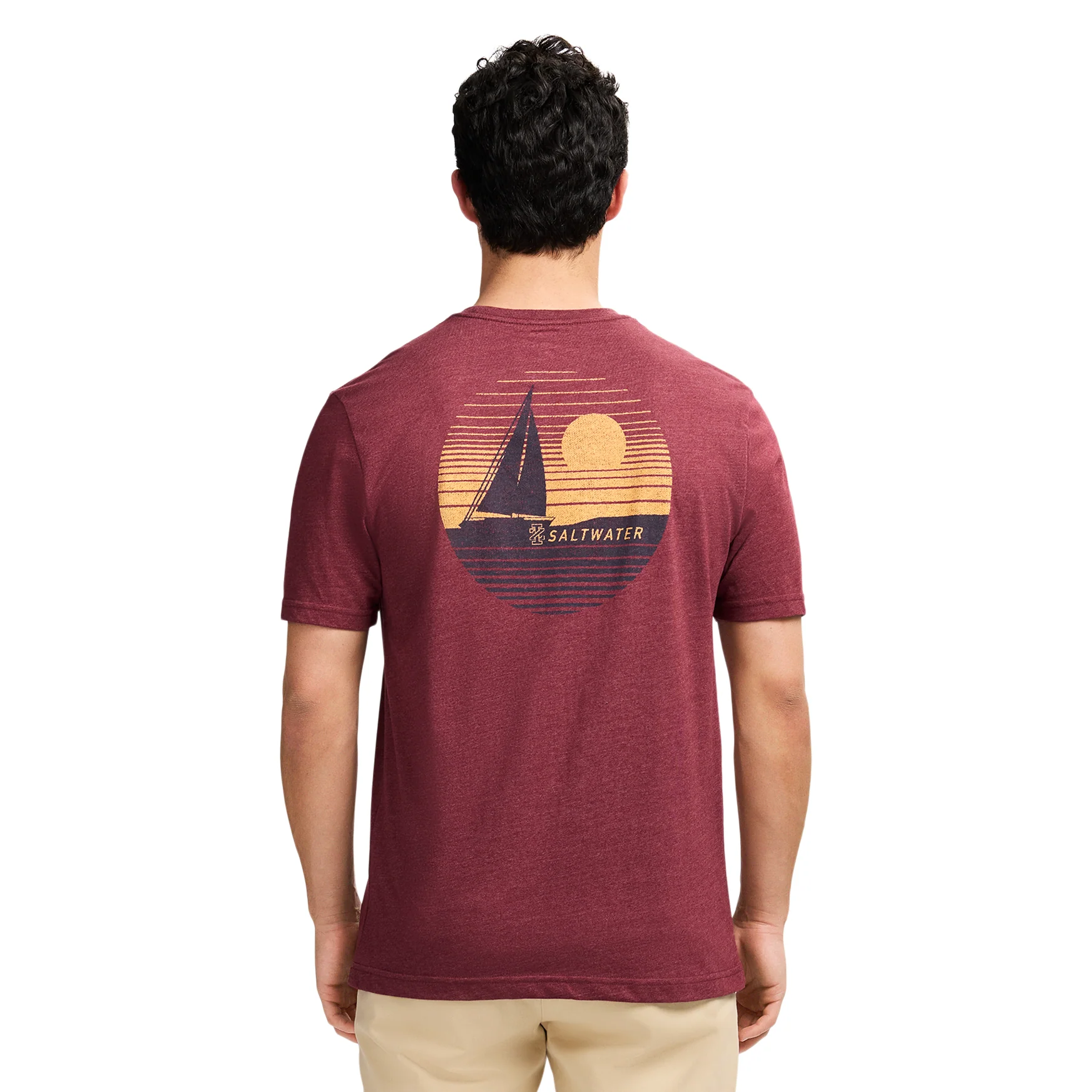 SALTWATER S/S GRAPHIC TEE - VELVET MAROON - Image 2