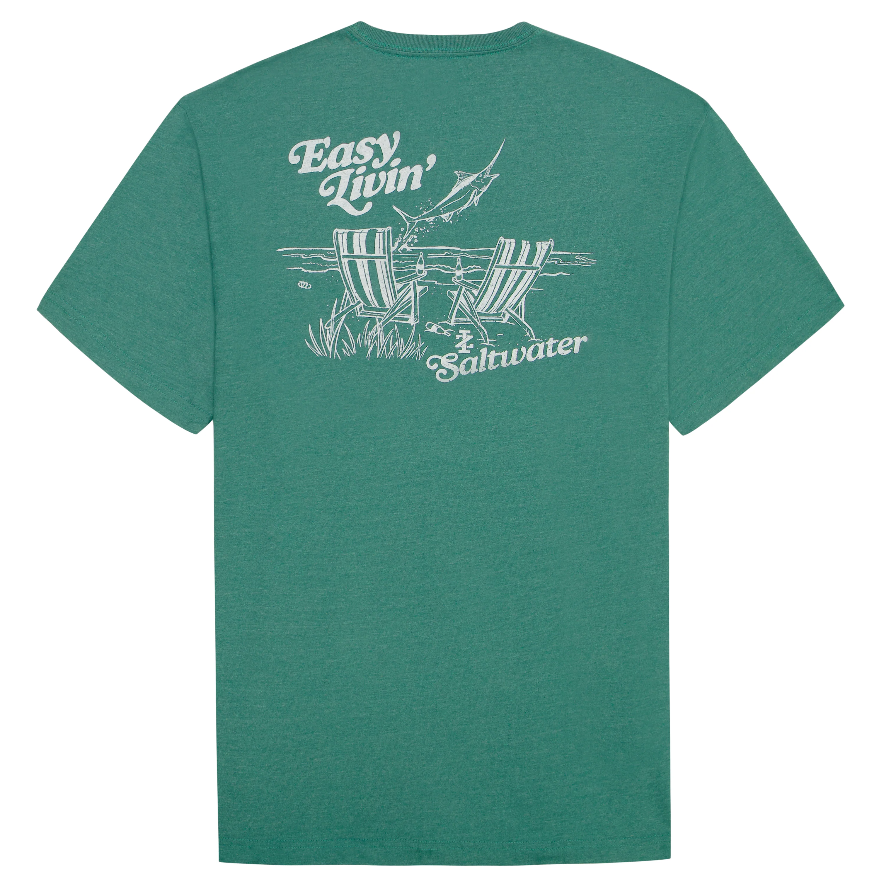 SALTWATER SHORT SLEEVE GRAPHIC TEE - SMOKE PINE - Image 5