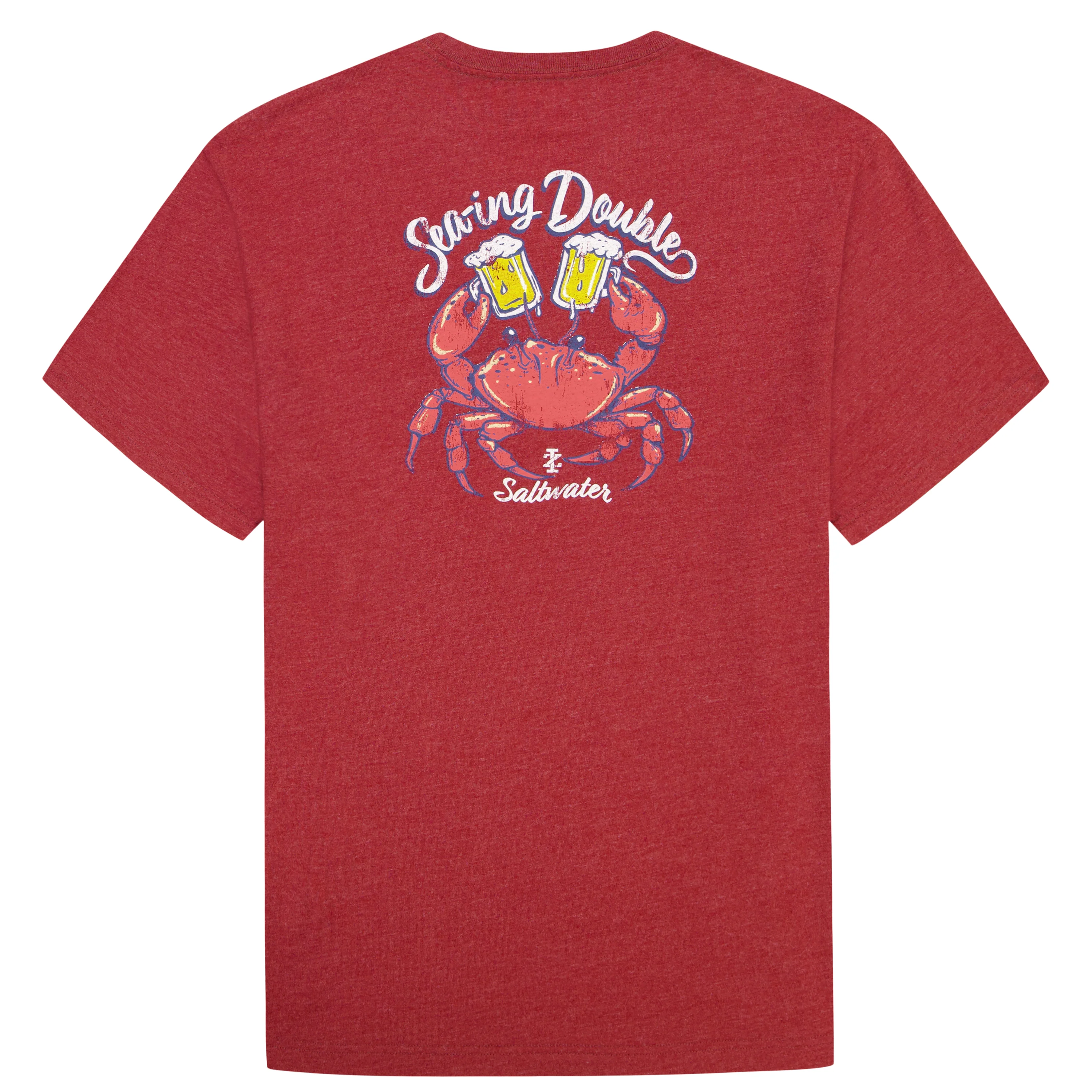 BIG & TALL SALTWATER SHORT SLEEVE GRAPHIC TEE - SUNDRIED TOMATO - Image 6