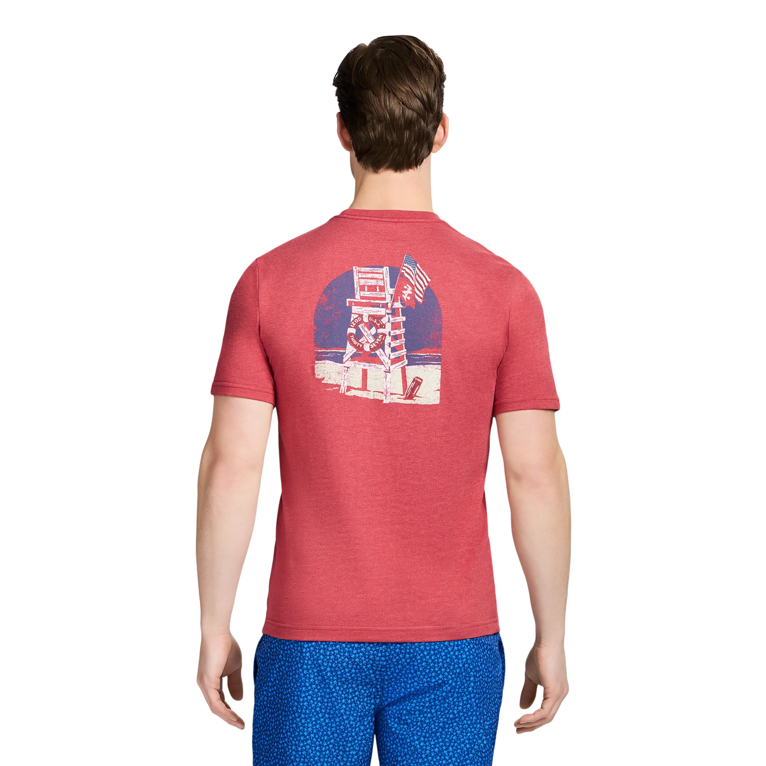 SALTWATER SHORT SLEEVE GRAPHIC TEE - GARNET ROSE - Image 2