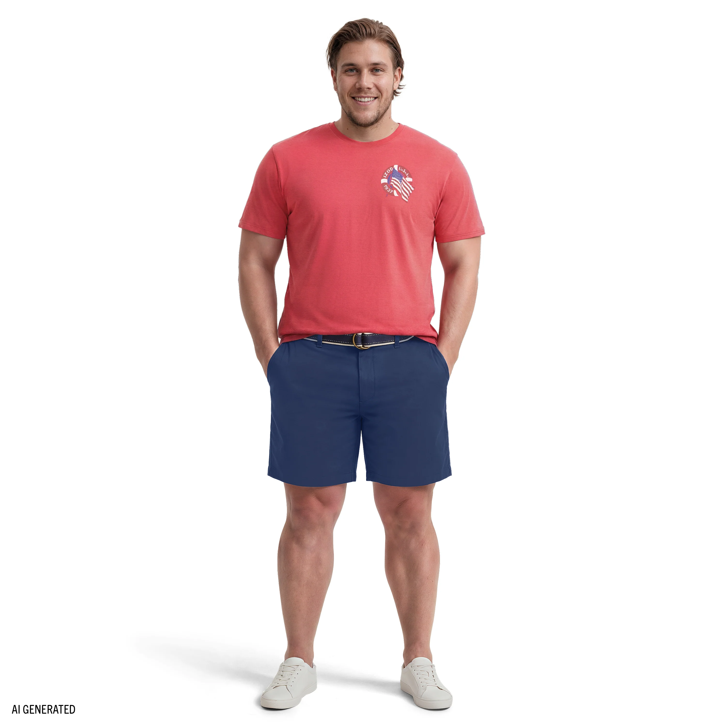 BIG & TALL SALTWATER SHORT SLEEVE GRAPHIC TEE - GARNET ROSE - Image 3
