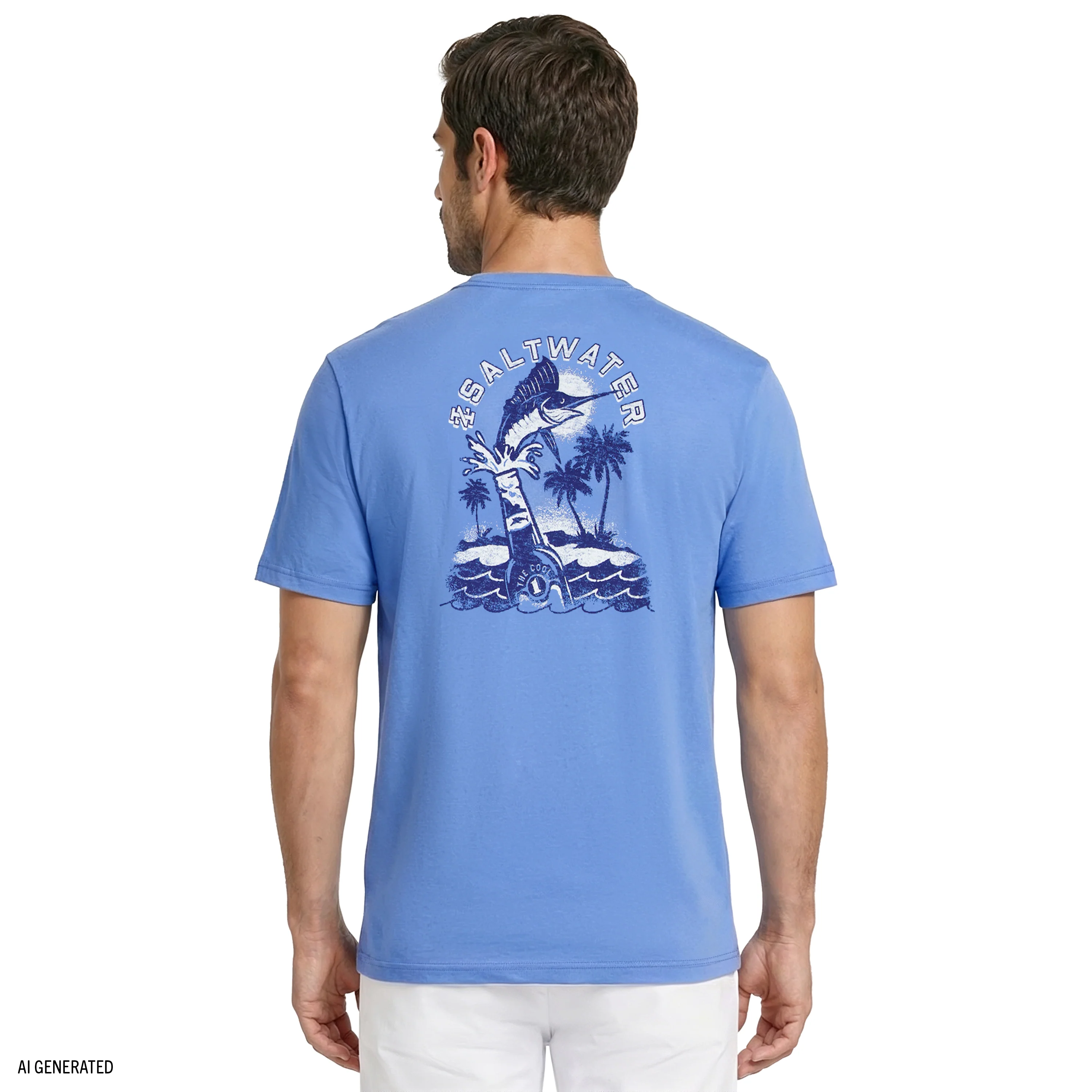 SALTWATER S/S GRAPHIC TEE - BLUE REVIVAL - Image 2
