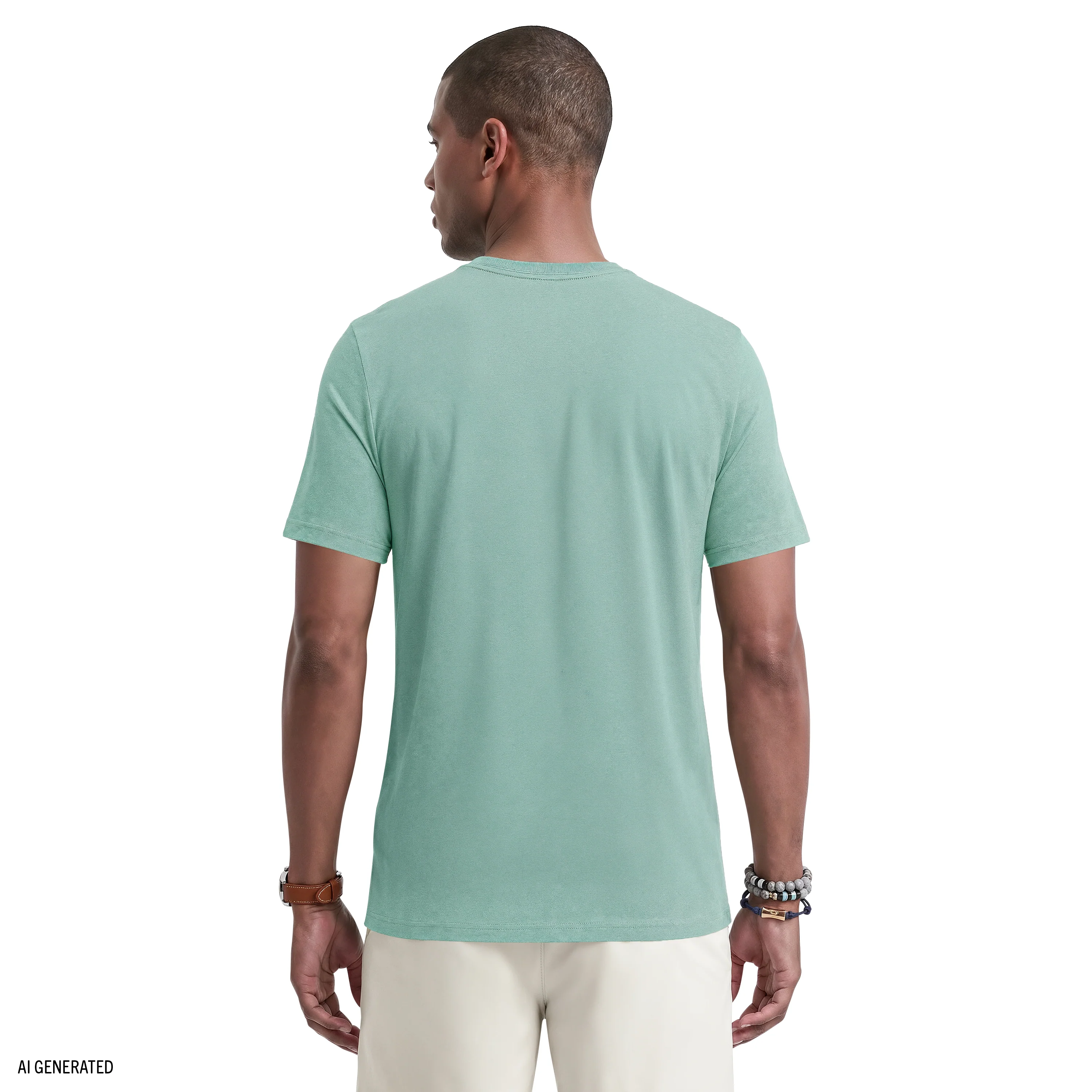 SALTWATER SOFT WASH POCKET CREW - BERYL GREEN - Image 4