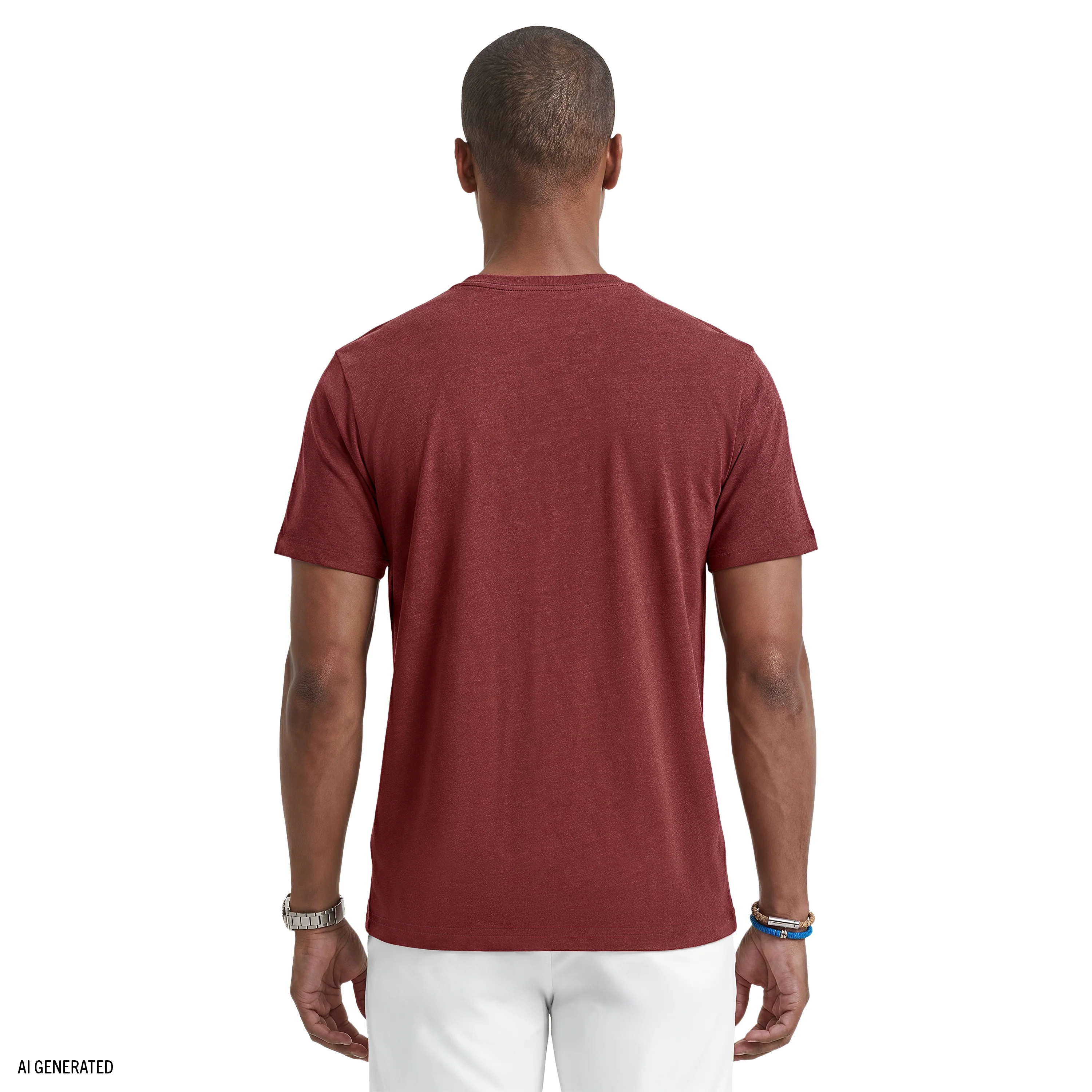 SALTWATER SOFT WASH POCKET CREW - SUNDRIED TOMATO - Image 4