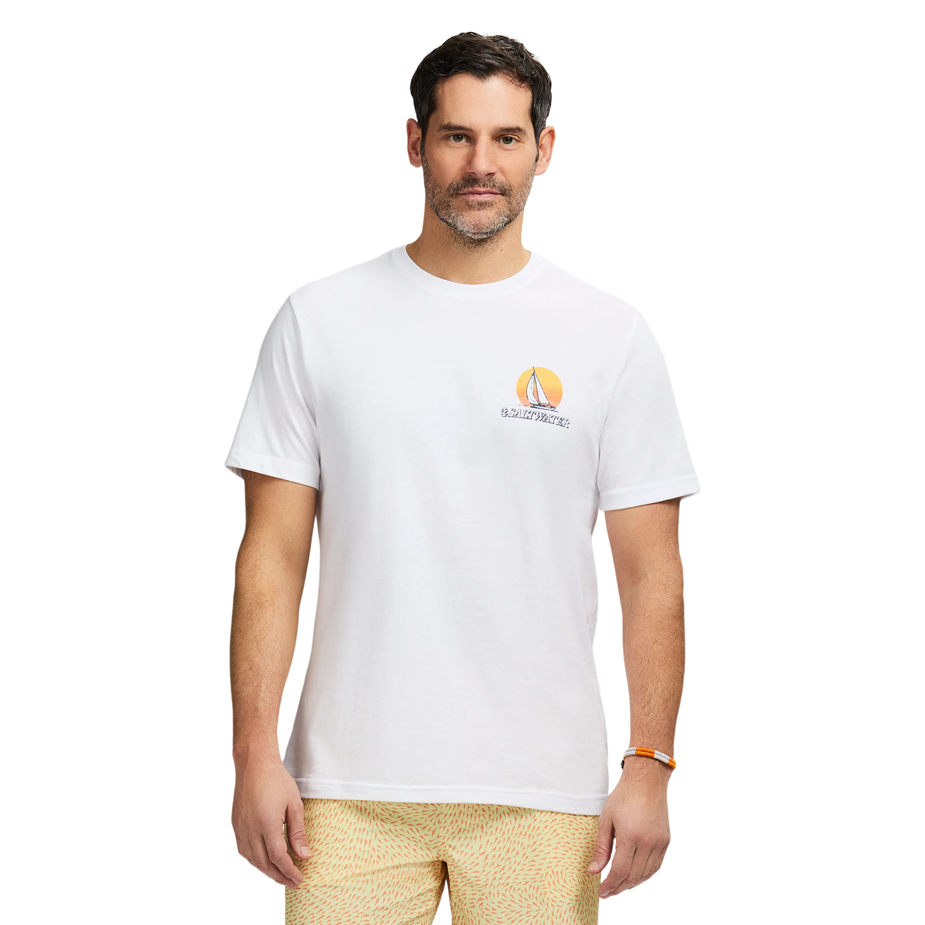 SALTWATER S/S GRAPHIC TEE - BRIGHT WHITE
