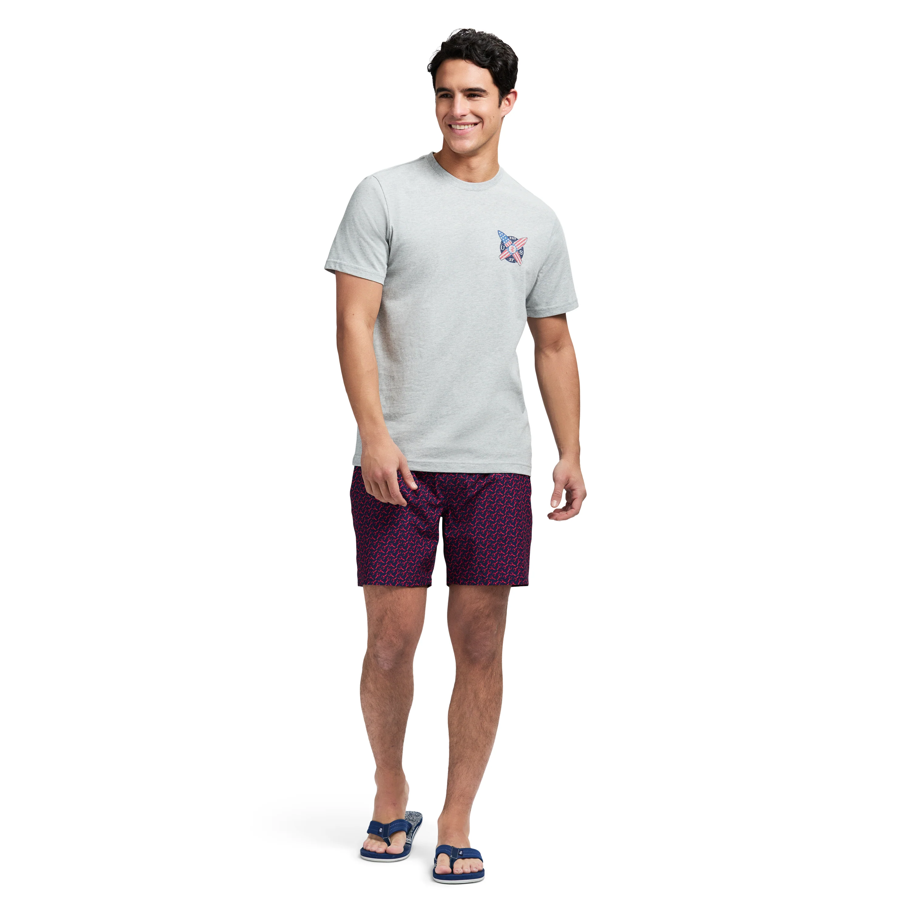 SALTWATER S/S GRAPHIC TEE - LT GREY HTHR - Image 3