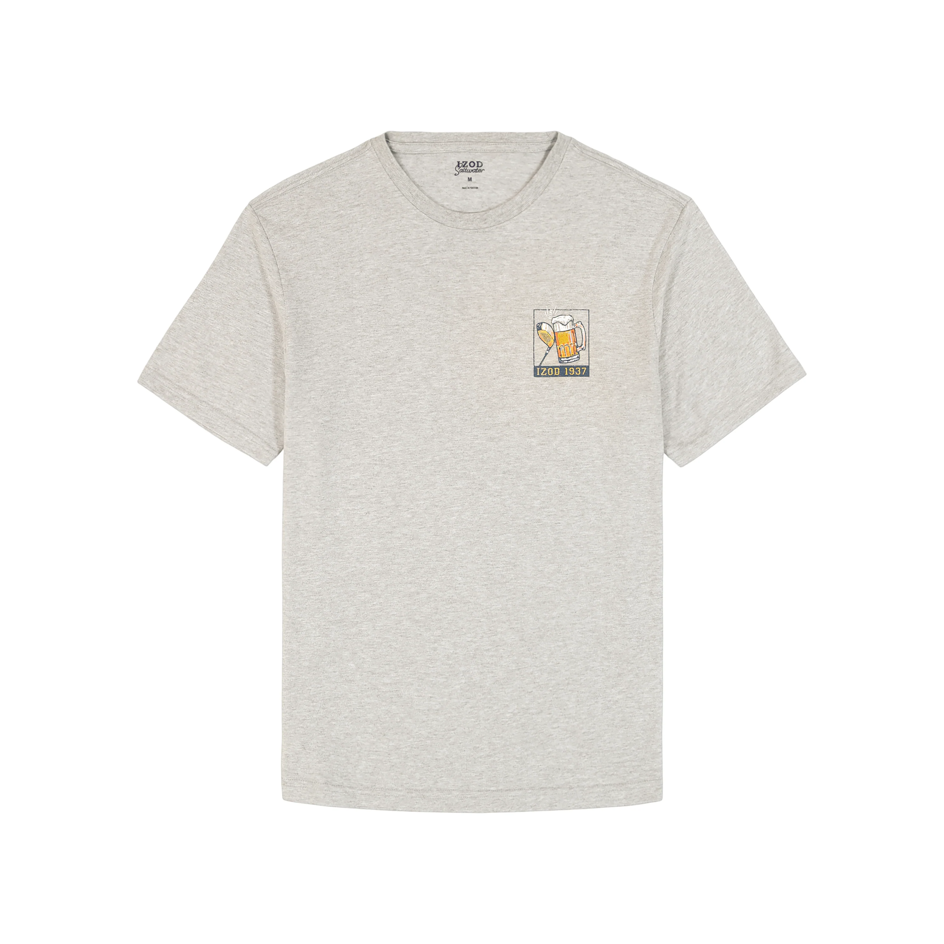 SALTWATER S/S GRAPHIC TEE - LT GREY HTHR - Image 6