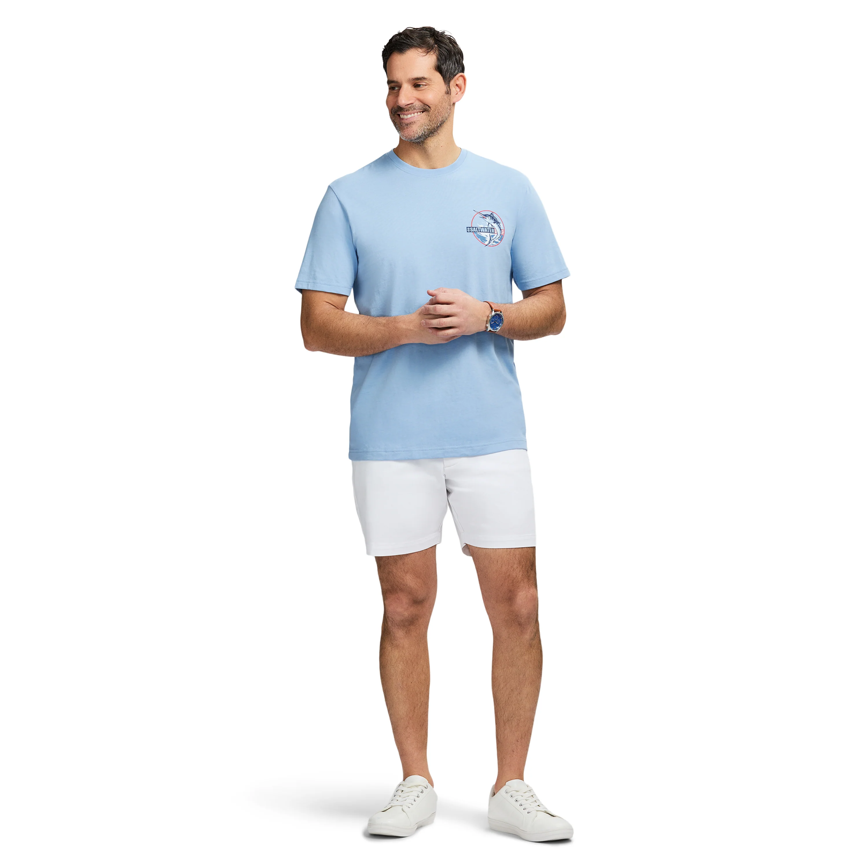 SALTWATER S/S GRAPHIC TEE - PLACID BLUE - Image 3