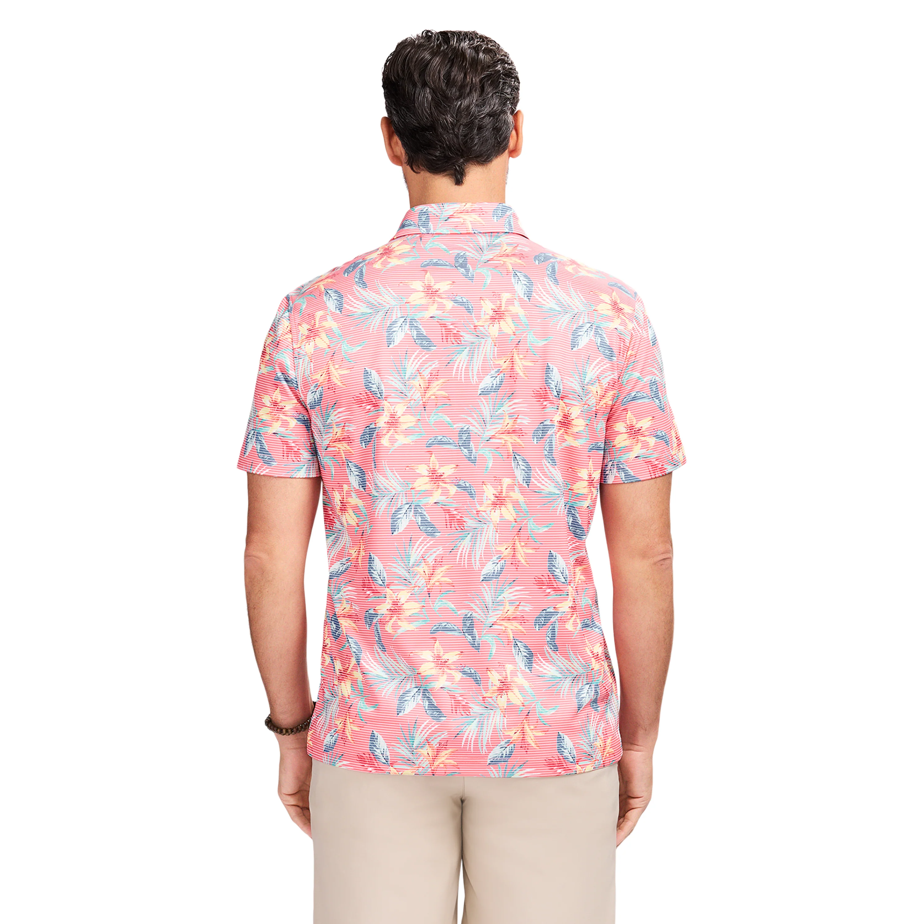 SUNSHIELD PERFORMANCE S/S PRINTED POLO - ROSE OF SHARON - Image 3