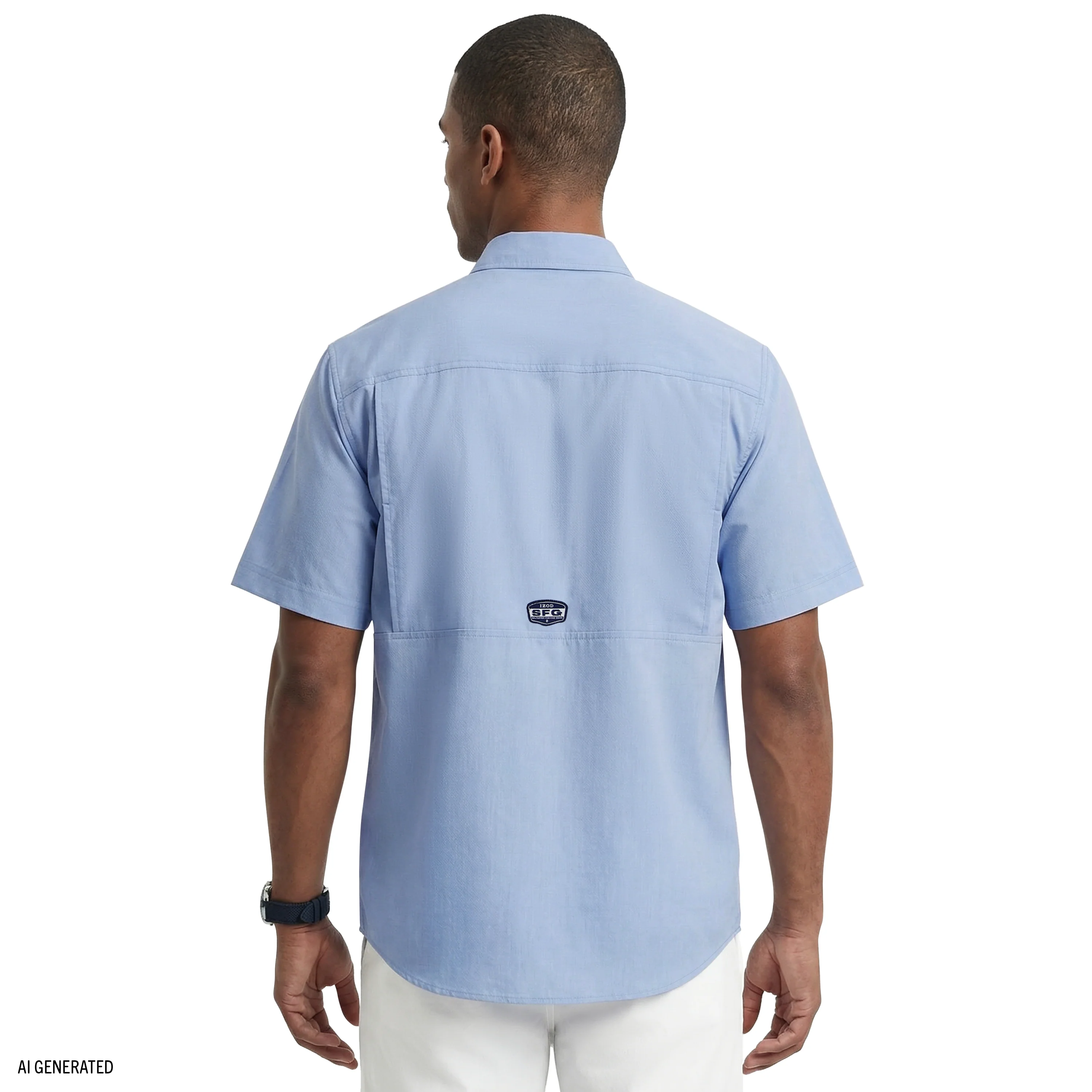 SUNSHIELD PERFORMANCE S/S BUTTON-DOWN SHIRT - CHAMBRAY BLUE - Image 4