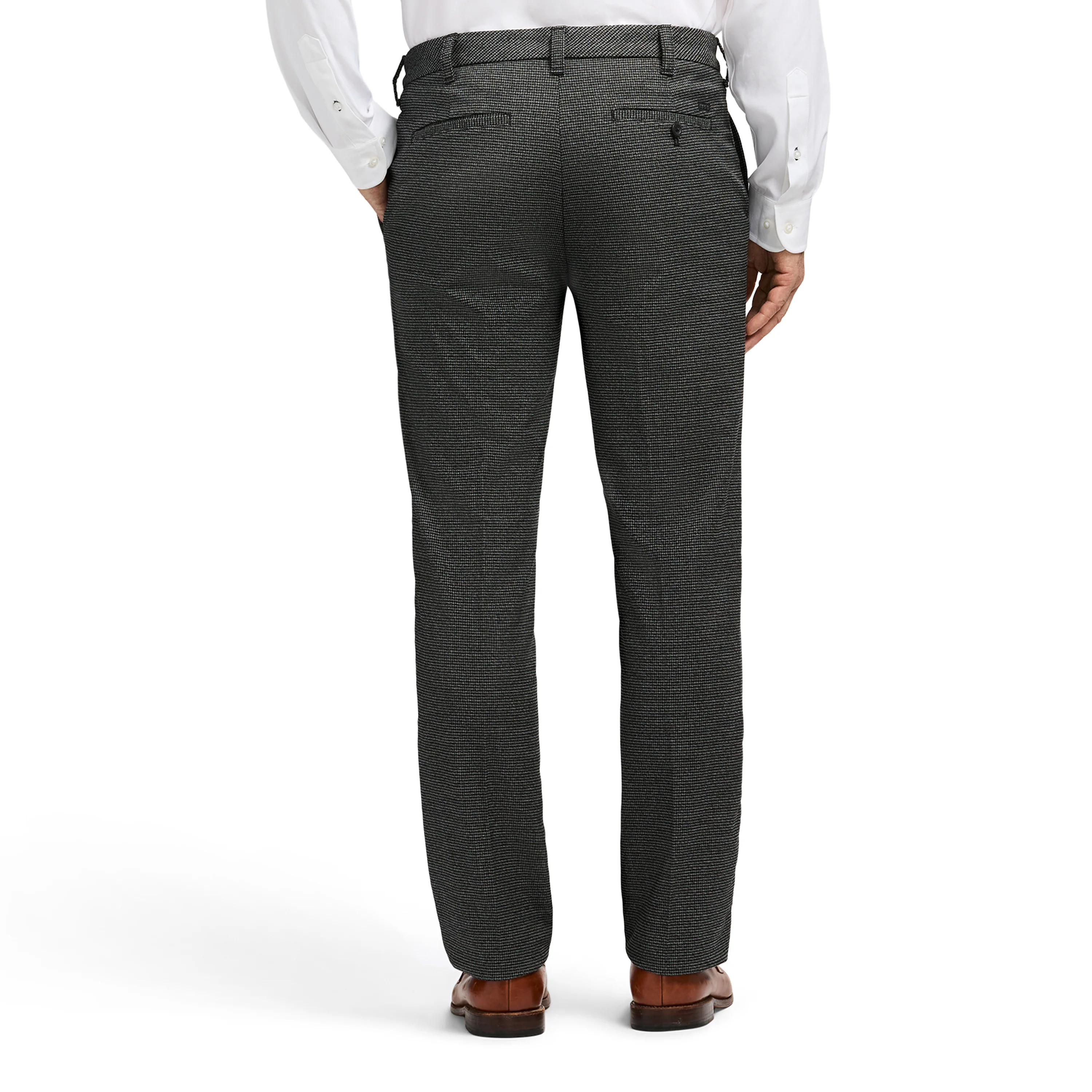 PERFORMANCE FLAT FRONT DRESS PANTS STRAIGHT - BLACK - Image 4