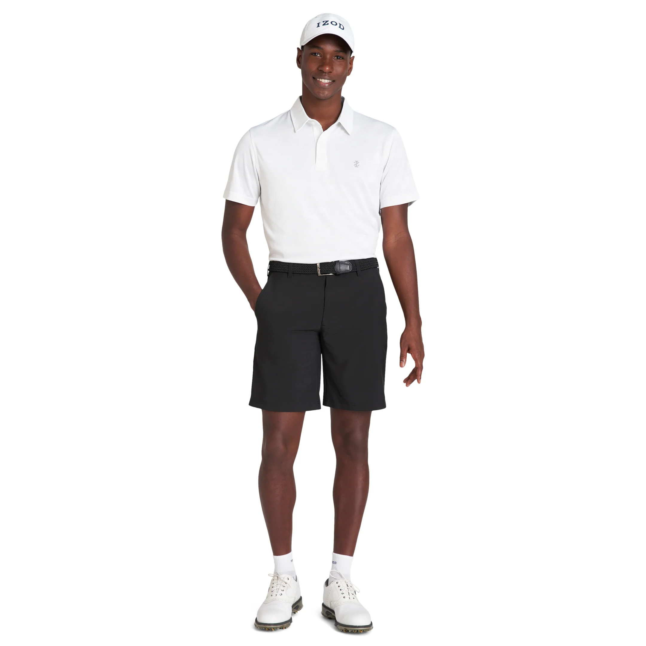 GOLF SWINGFLEX FLAT FRONT SHORT - BLACK - Image 4