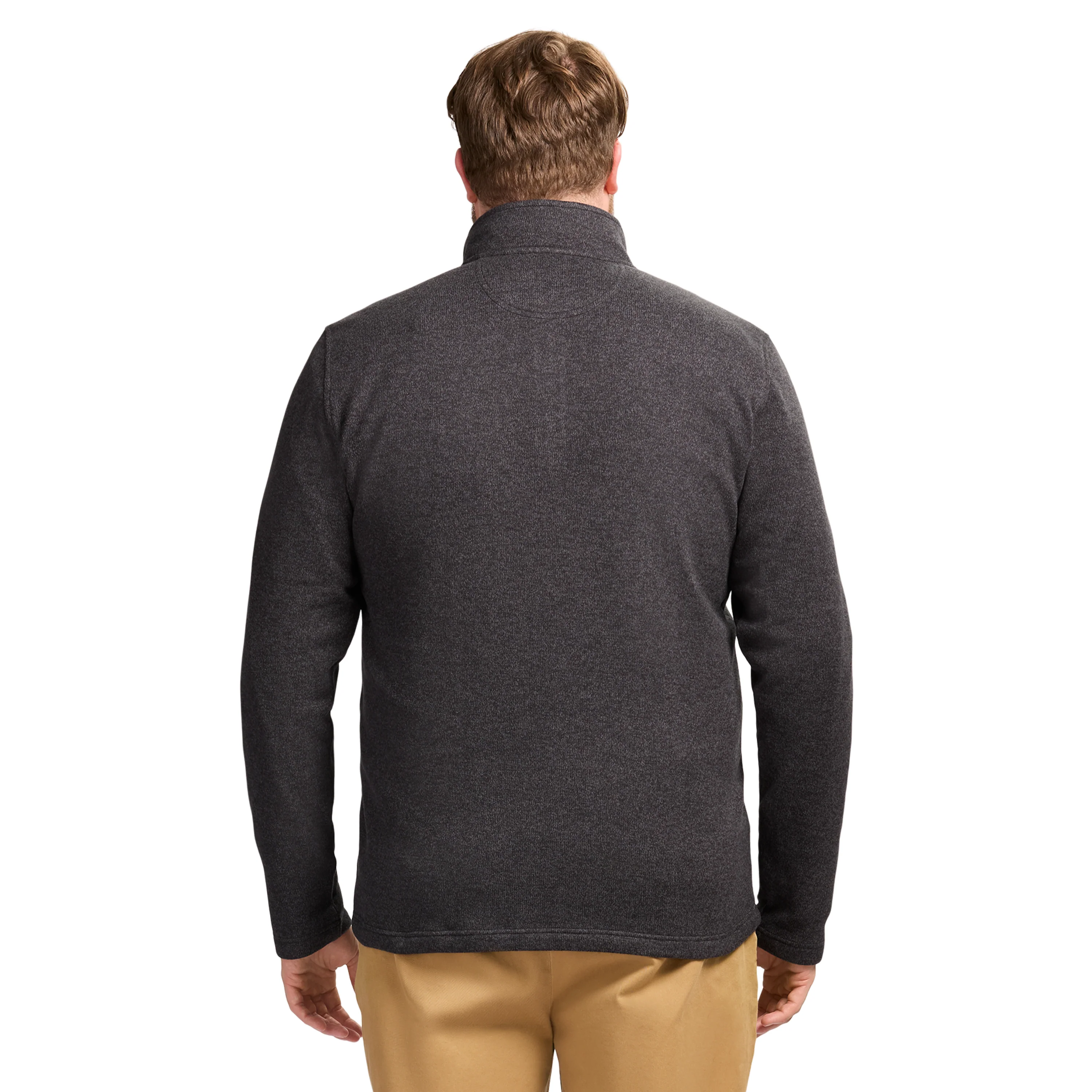 BIG & TALL THERMASOFT 1/4 ZIP FLEECE - BLACK - Image 3