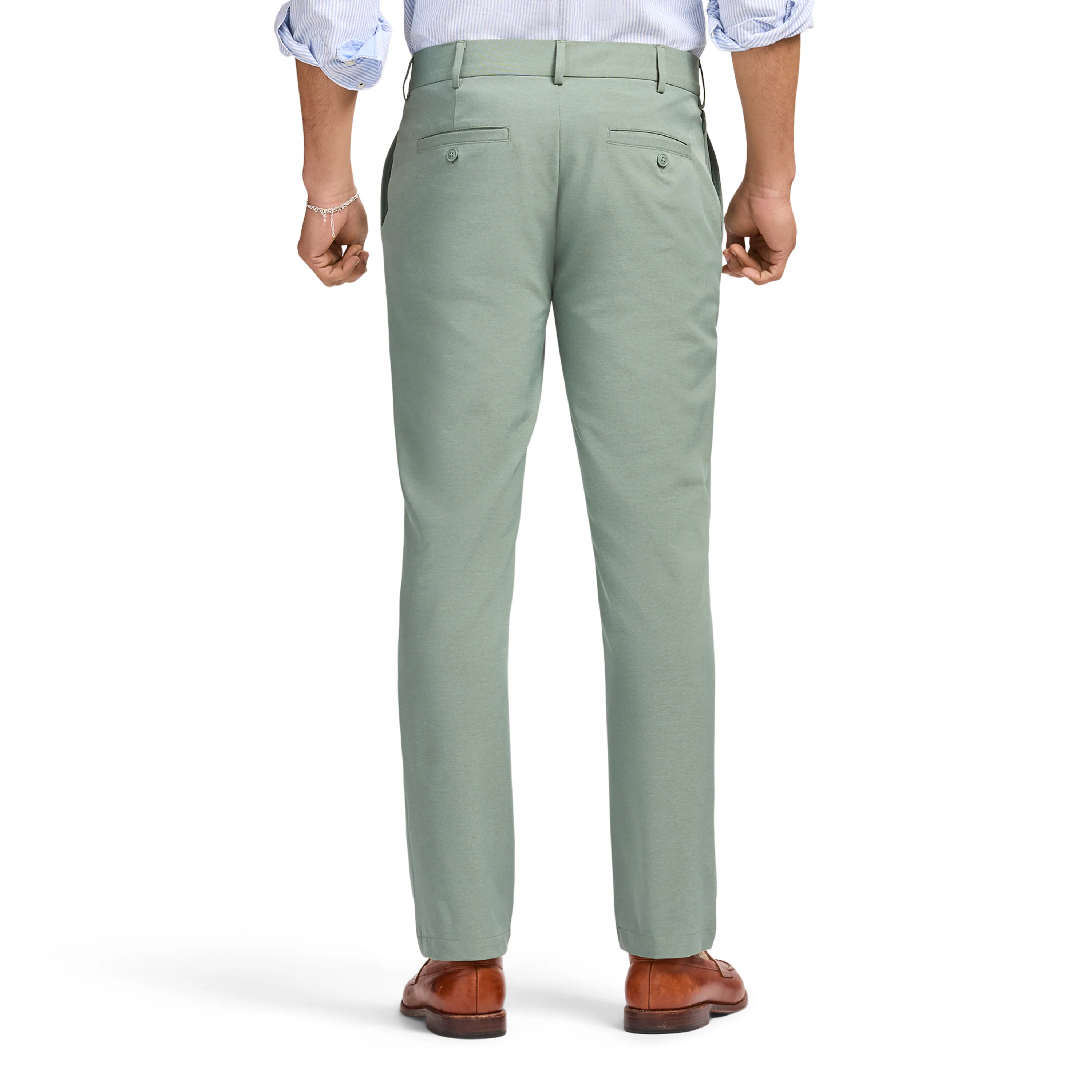 TRAVELER FLAT FRONT CHINO - LAUREL WREATH HTHR - Image 4
